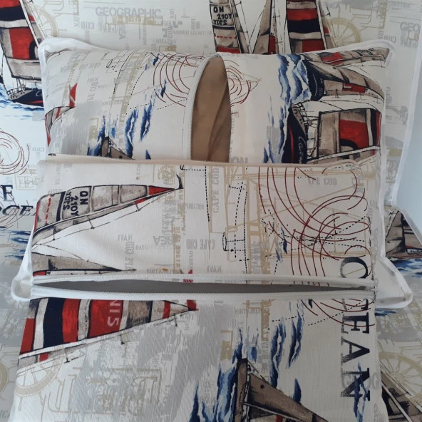 MİRZADE ELİT SALINCAK MİNDERİ TAÇ SU İTİCİ KUMAŞ GRİ SÜNGER FERMUARLI KOMPLE SET-02 - Resim 3