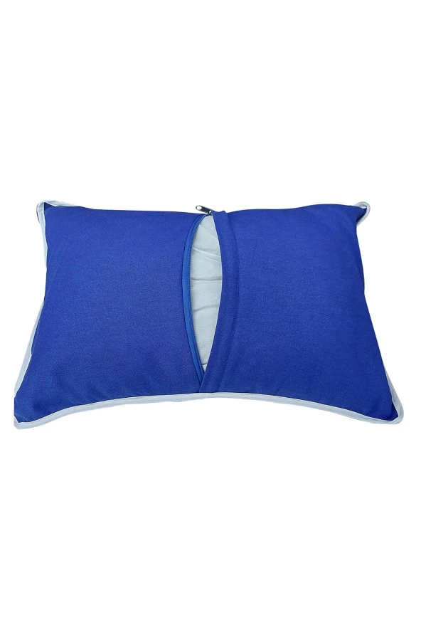 MİRZADE ELİT SALINCAK MİNDERİ SU İTİCİ KUMAŞ GRİ SÜNGER FERMUARLI SET-saks mavi drm 4807 - Resim 3