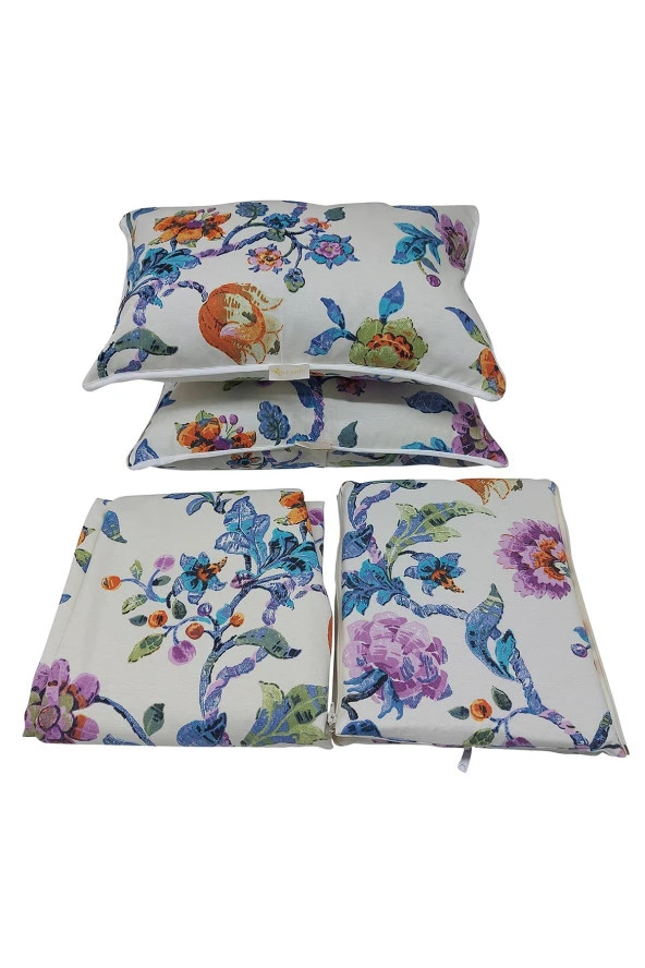 MİRZADE ELİT SALINCAK MİNDERİ SU İTİCİ KUMAŞ GRİ SÜNGER FERMUARLI SET-prm 150741 v 3 - Resim 5