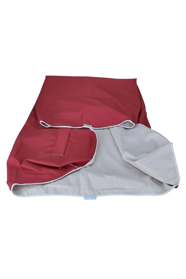 MİRZADE ELİT SALINCAK MİNDERİ SU İTİCİ KUMAŞ GRİ SÜNGER FERMUARLI SET-bordo drk 7154 - Resim 4