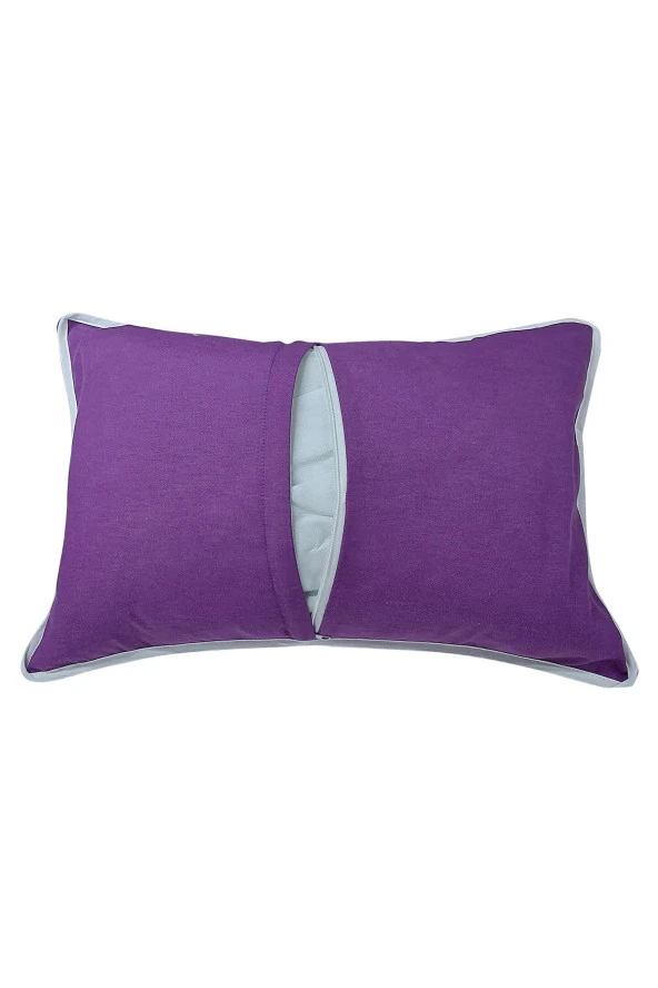 MİRZADE ELİT SALINCAK MİNDERİ SU İTİCİ KUMAŞ GRİ SÜNGER FERMUARLI SET-mor drm 2854 - Resim 3