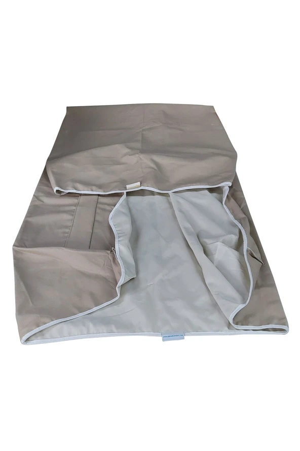 MİRZADE ELİT SALINCAK MİNDERİ SU İTİCİ KUMAŞ GRİ SÜNGER FERMUARLI SET-a.bej dre 1144 - Resim 6