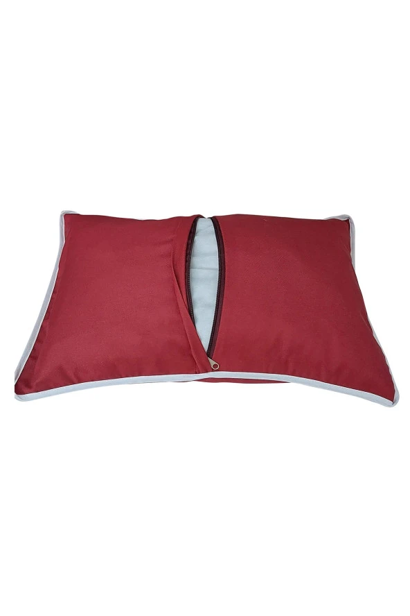 MİRZADE ELİT SALINCAK MİNDERİ SU İTİCİ KUMAŞ GRİ SÜNGER FERMUARLI SET-bordo drk 7154 - Resim 5