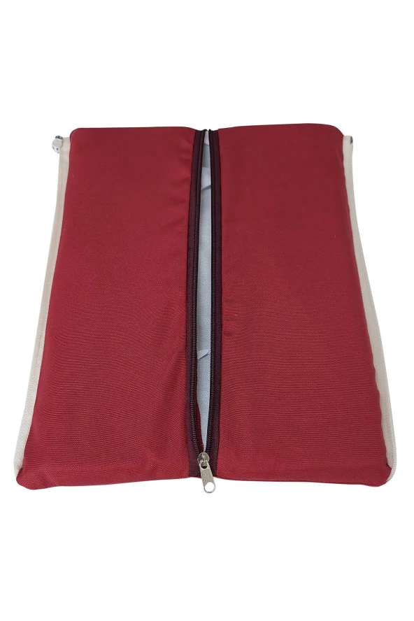 MİRZADE ELİT SALINCAK MİNDERİ SU İTİCİ KUMAŞ GRİ SÜNGER FERMUARLI SET-bordo drk 7154 - Resim 6