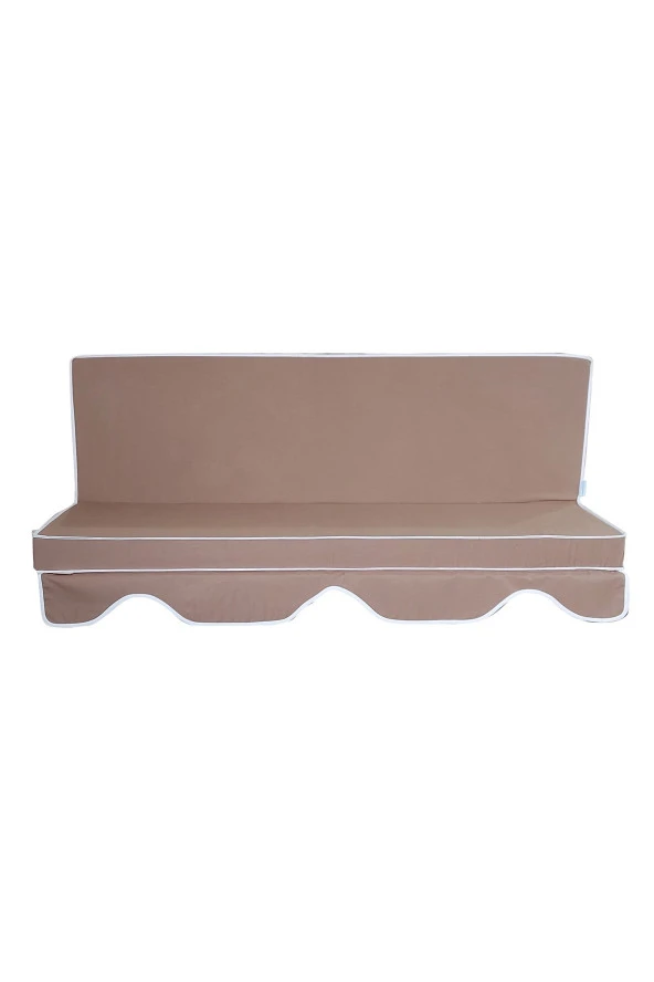 MİRZADE ELİT SALINCAK MİNDERİ SU İTİCİ KUMAŞ GRİ SÜNGER FERMUARLI SET-sütlü kahve drk 7444 - 2
