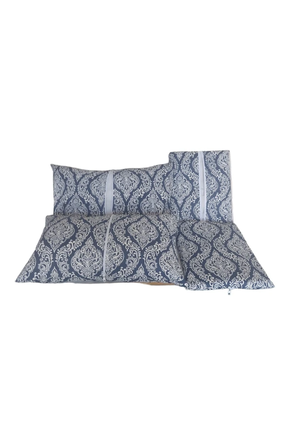 MİRZADE ELİT SALINCAK MİNDERİ SU İTİCİ KUMAŞ GRİ SÜNGER FERMUARLI SET-prm 015681 v003 - Resim 4