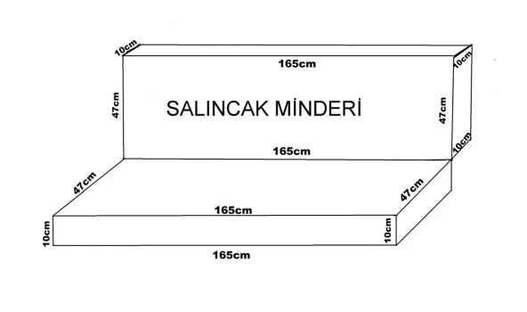 MİRZADE MEDİAN SALINCAK MİNDERİ PAMUK/POLYESTER KUMAŞ GRİ SÜNGER FERMUARLI 3 KİŞİLİK TAM SET KONFORLU ÜRÜN-233 - Resim 2