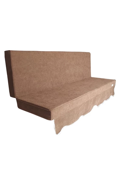 MİRZADE SOFA SOFT KUMAŞ TENTESİZ 28 DNS SÜNGER  SALINCAK MİNDERİ-sofa salıncak kahve - 4