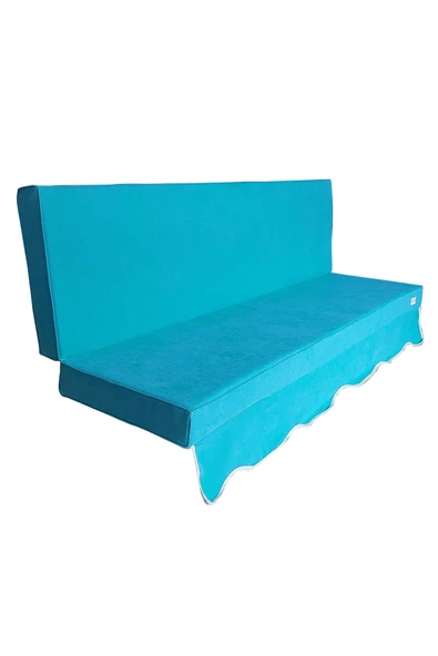 MİRZADE SOFA SOFT KUMAŞ TENTESİZ 28 DNS SÜNGER  SALINCAK MİNDERİ-sofa salıncak turkuaz - Resim 3