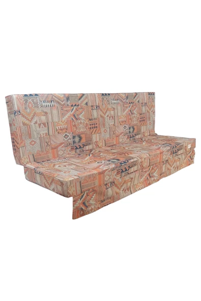 MİRZADE SAFİR KETEN KUMAŞ TENTESİZ 28 DNS SÜNGER  SALINCAK MİNDERİ-safir salıncak-kilim kiremit - Resim 4