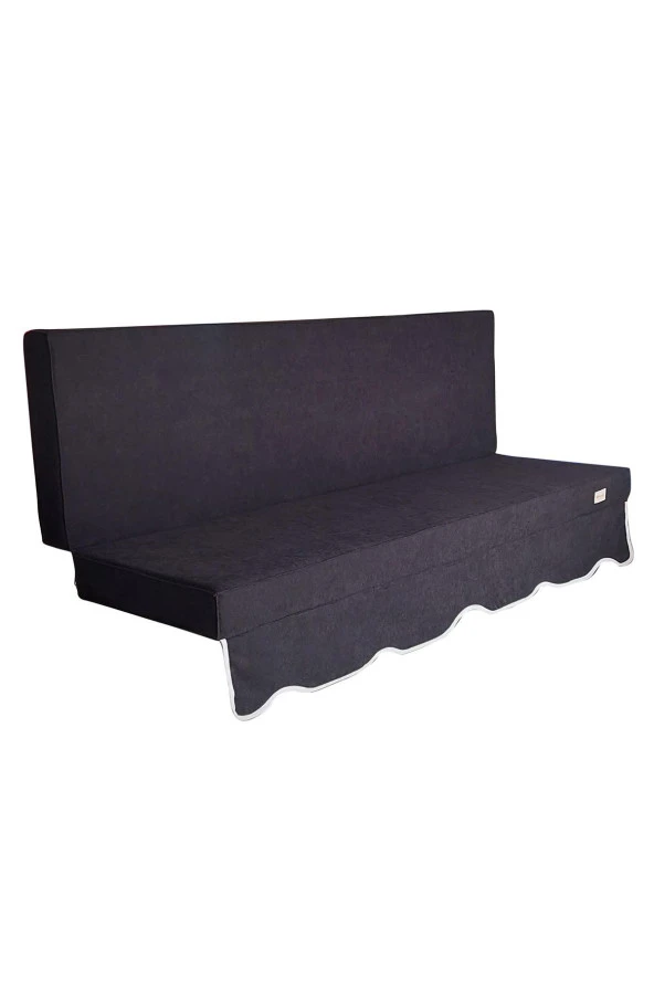 MİRZADE SOFA SOFT KUMAŞ TENTESİZ 28 DNS SÜNGER  SALINCAK MİNDERİ-sofa salıncak siyah - Resim 3