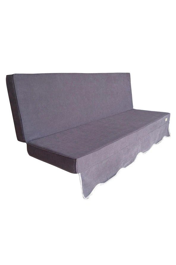 MİRZADE SOFA SOFT KUMAŞ TENTESİZ 28 DNS SÜNGER  SALINCAK MİNDERİ-sofa salıncak koyu gri - Resim 4
