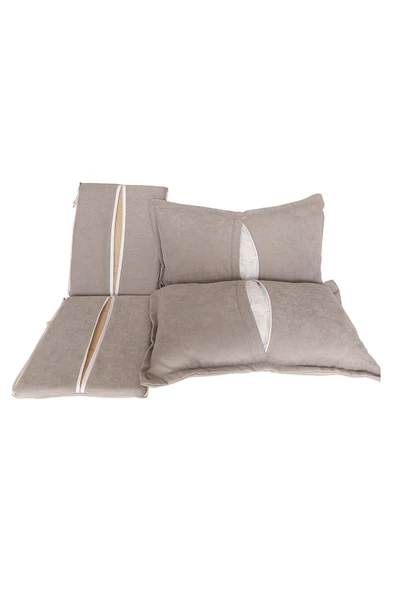 MİRZADE SOFA SOFT KUMAŞ TENTESİZ 28 DNS SÜNGER  SALINCAK MİNDERİ-sofa salıncak açık gri - Resim 4