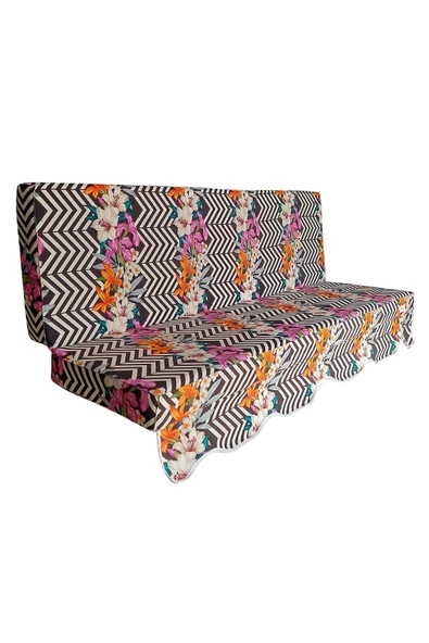 MİRZADE SOFA SOFT KUMAŞ TENTESİZ 28 DNS SÜNGER  SALINCAK MİNDERİ-sofa salıncak siyah sarmaşık - Resim 4