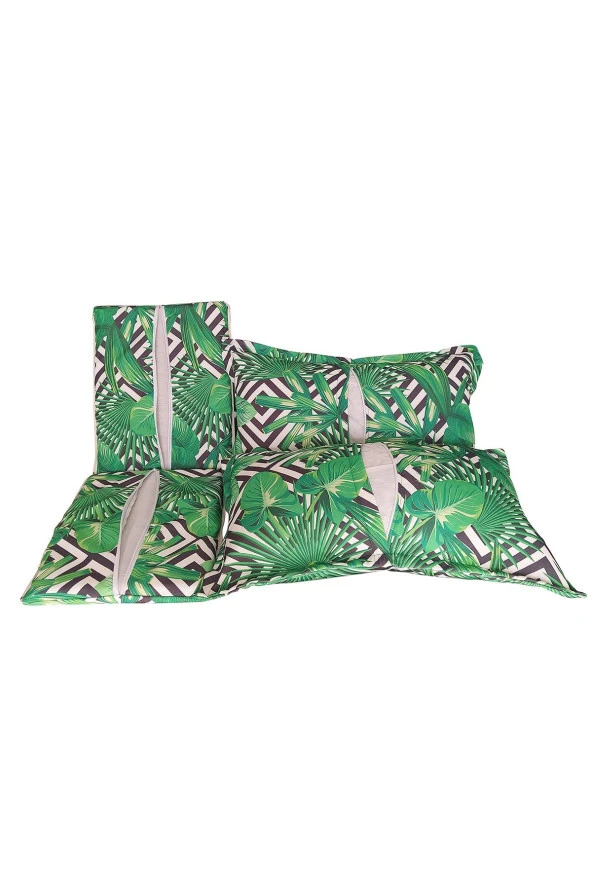 MİRZADE SOFA SOFT KUMAŞ TENTESİZ 28 DNS SÜNGER  SALINCAK MİNDERİ-sofa salıncak  yeşil çift yaprak - Resim 3