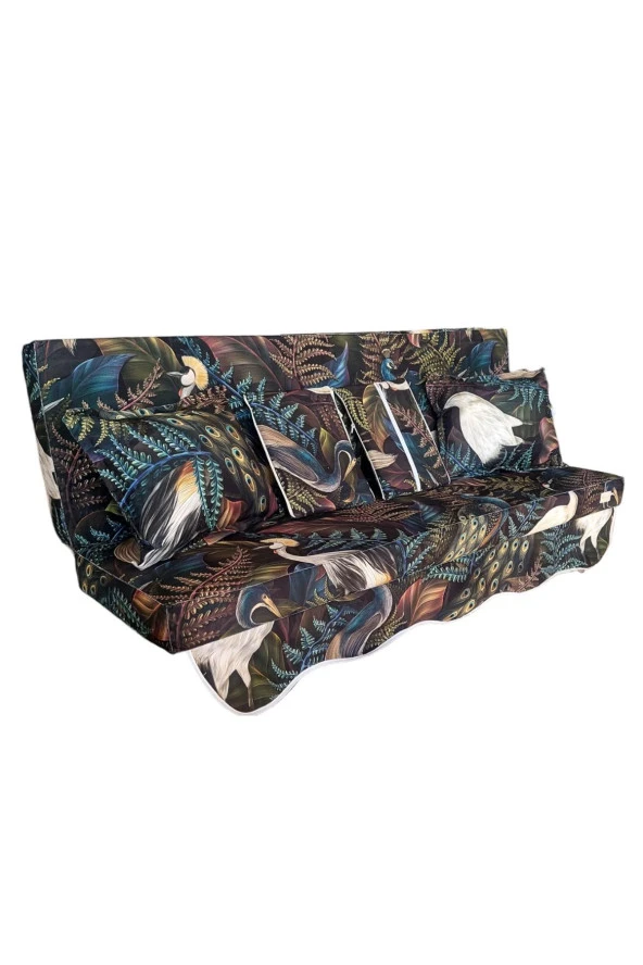 MİRZADE SOFA SOFT KUMAŞ TENTESİZ 28 DNS SÜNGER  SALINCAK MİNDERİ-sofa salıncak TAVUS KUŞU - Resim 2