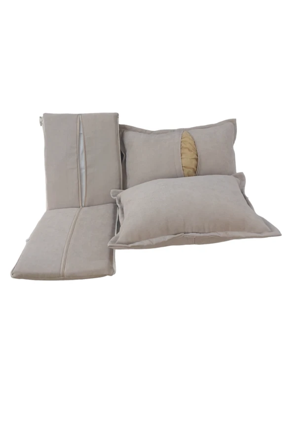 MİRZADE SOFA SOFT KUMAŞ TENTESİZ 28 DNS SÜNGER  SALINCAK MİNDERİ-sofa salıncak açık bej - Resim 5