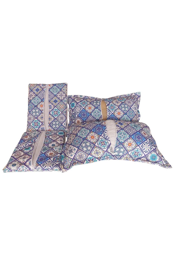 MİRZADE SOFA SOFT KUMAŞ TENTESİZ 28 DNS SÜNGER  SALINCAK MİNDERİ-sofa salıncak mavi çini - Resim 6