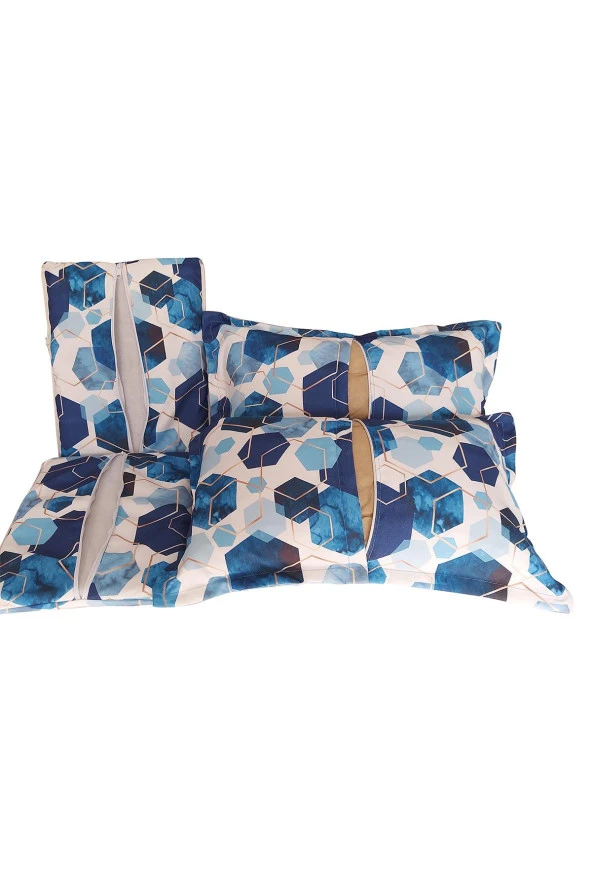 MİRZADE SOFA SOFT KUMAŞ TENTESİZ 28 DNS SÜNGER  SALINCAK MİNDERİ-sofa salıncak turkuaz altıgen - Resim 6