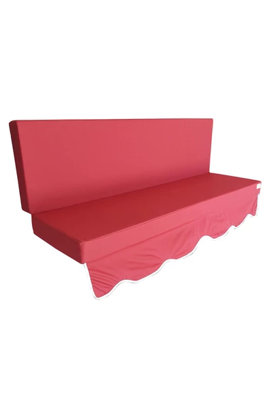 MİRZADE AQUA SALINCAK MİNDERİ SU GEÇİRMEZ KUMAŞ GRİ SÜNGER FERMUARLI SET-salıncak bordo - Resim 4