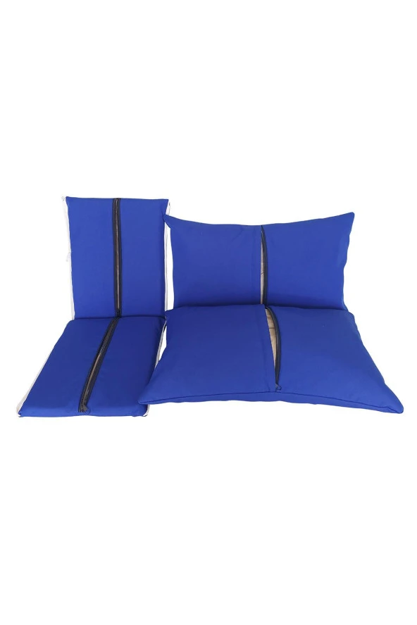 MİRZADE AQUA SALINCAK MİNDERİ SU GEÇİRMEZ KUMAŞ GRİ SÜNGER FERMUARLI SET-salıncak saks mavi - Resim 6