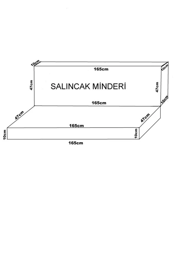 MİRZADE AQUA SALINCAK MİNDERİ SU GEÇİRMEZ KUMAŞ GRİ SÜNGER FERMUARLI SET-salıncak koyu gri - 8