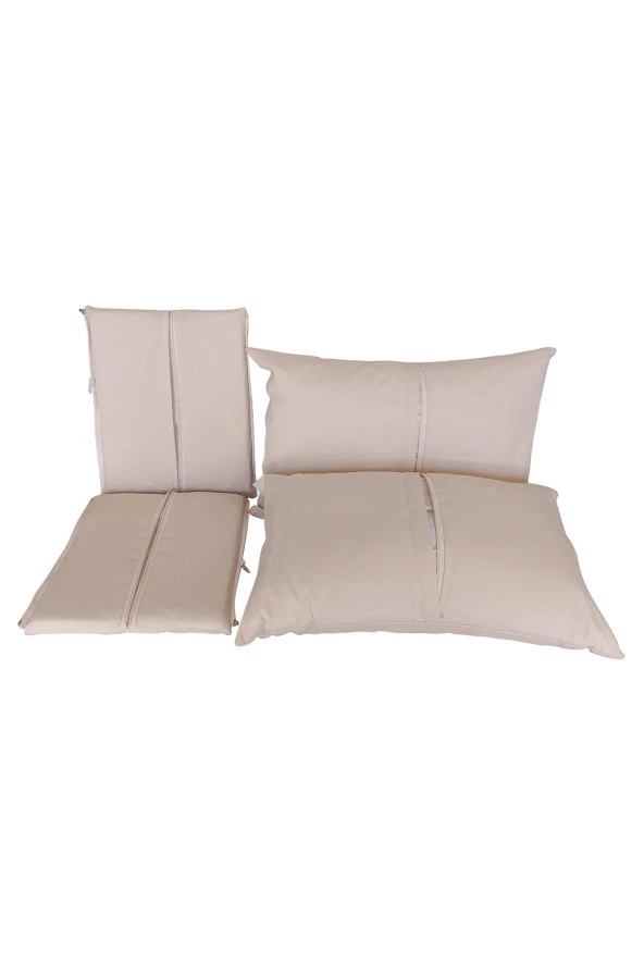 MİRZADE AQUA SALINCAK MİNDERİ SU GEÇİRMEZ KUMAŞ GRİ SÜNGER FERMUARLI SET-salıncak krem - Resim 6