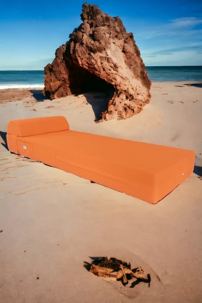 Grand Sunbed Güneşlenme Minderi - Turuncu | Yastıklı, Su Geçirmez | Mirzade - Resim 8