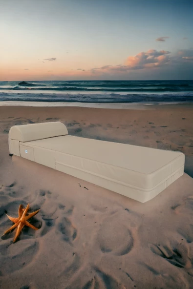 Grand Sunbed Güneşlenme Minderi - Açik Bej | Yastıklı, Su Geçirmez | Mirzade - Resim 8
