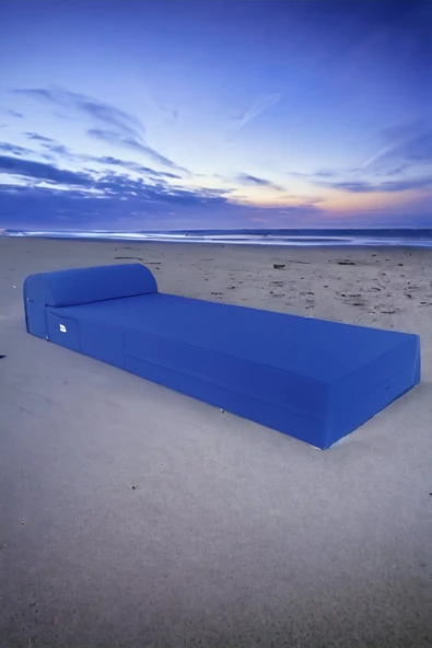 Grand Sunbed Güneşlenme Minderi - Saks Mavi̇ | Yastıklı, Su Geçirmez | Mirzade - Resim 7