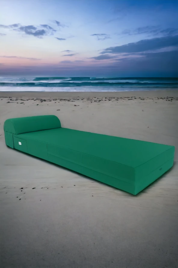 Grand Sunbed Güneşlenme Minderi - Benetton Yeşi̇l | Yastıklı, Su Geçirmez | Mirzade - Resim 8