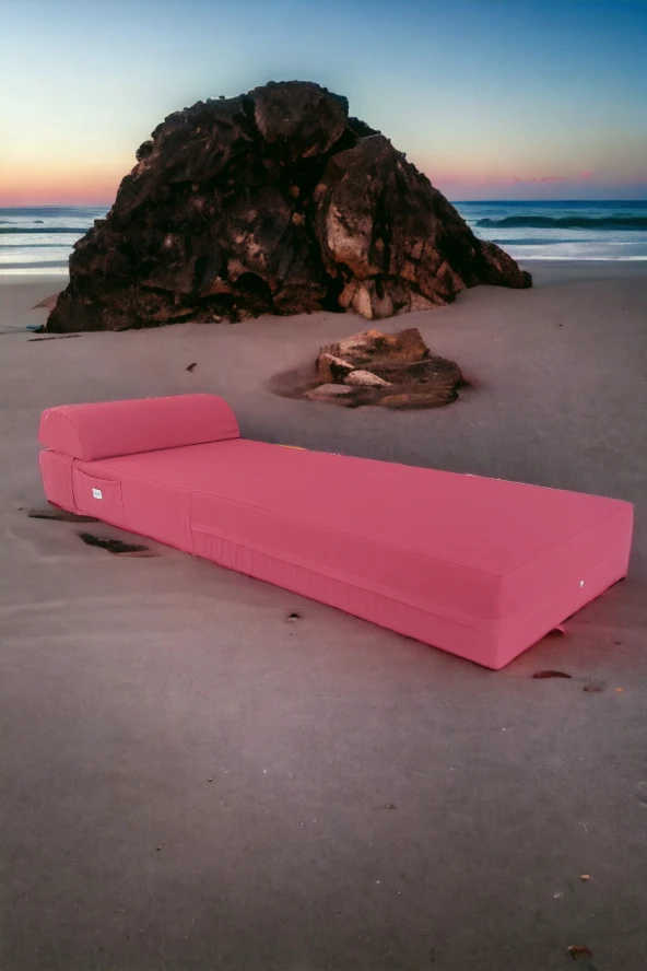Grand Sunbed Güneşlenme Minderi - Pembe | Yastıklı, Su Geçirmez | Mirzade - Resim 8