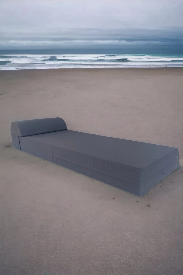 Grand Sunbed Güneşlenme Minderi - Koyu Gri̇ | Yastıklı, Su Geçirmez | Mirzade - Resim 8