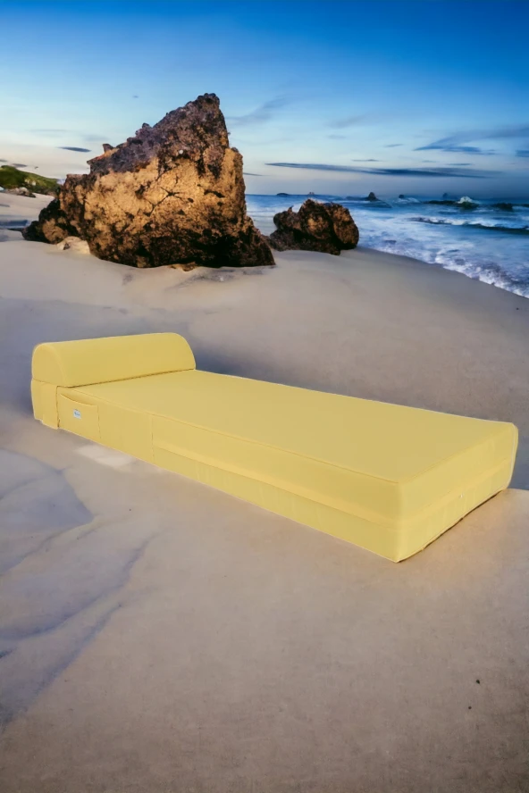 Grand Sunbed Güneşlenme Minderi - Sari | Yastıklı, Su Geçirmez | Mirzade - Resim 8