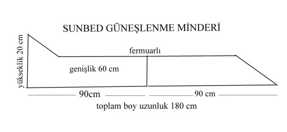 Katlanır Sunbed Güneşlenme Minderi - Benetton Yeşil | Taşınabilir, Su Geçirmez | Mirzade - Resim 5