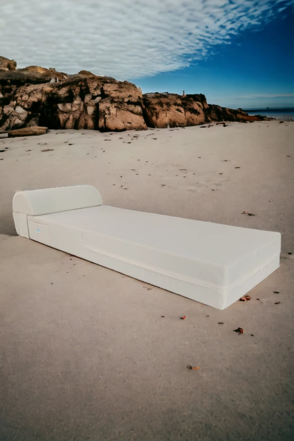 Grand Sunbed Güneşlenme Minderi - Krem | Yastıklı, Su Geçirmez | Mirzade - Resim 8