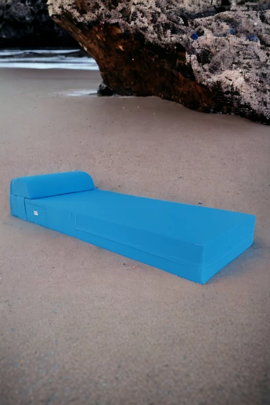 Grand Sunbed Güneşlenme Minderi - Turkuaz Mavi̇ | Yastıklı, Su Geçirmez | Mirzade - Resim 7