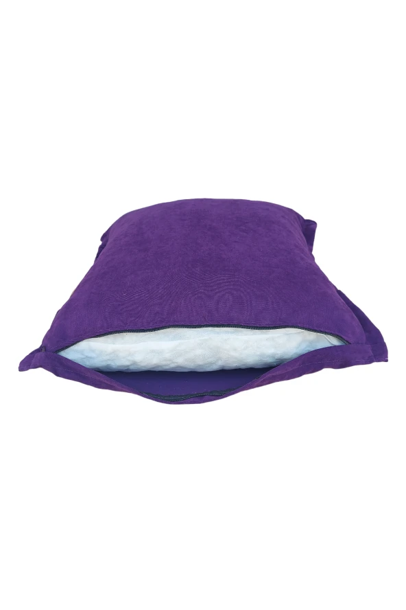 Mirzade Puf Minder 70x70 iç dolgulu-mor - Resim 3