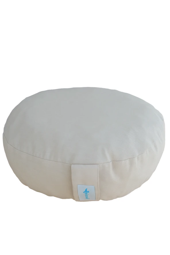 Mirzade yuvarlak puf minderi 45x45-krem - Resim 2