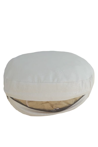 Mirzade yuvarlak puf minderi 45x45-krem - Resim 3