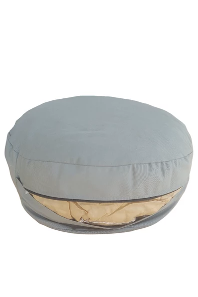 Mirzade yuvarlak puf minderi 45x45-koyu gri - Resim 2