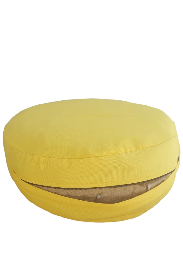 Mirzade yuvarlak puf minderi 45x45-sarı - Resim 2