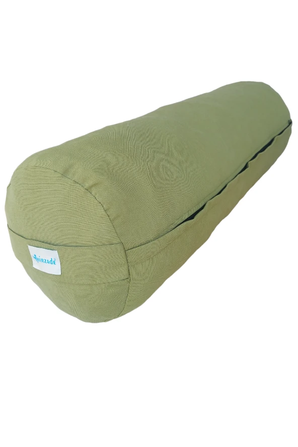 Mirzade silindir puf minderi 75x25-çimen yeşili - Resim 2