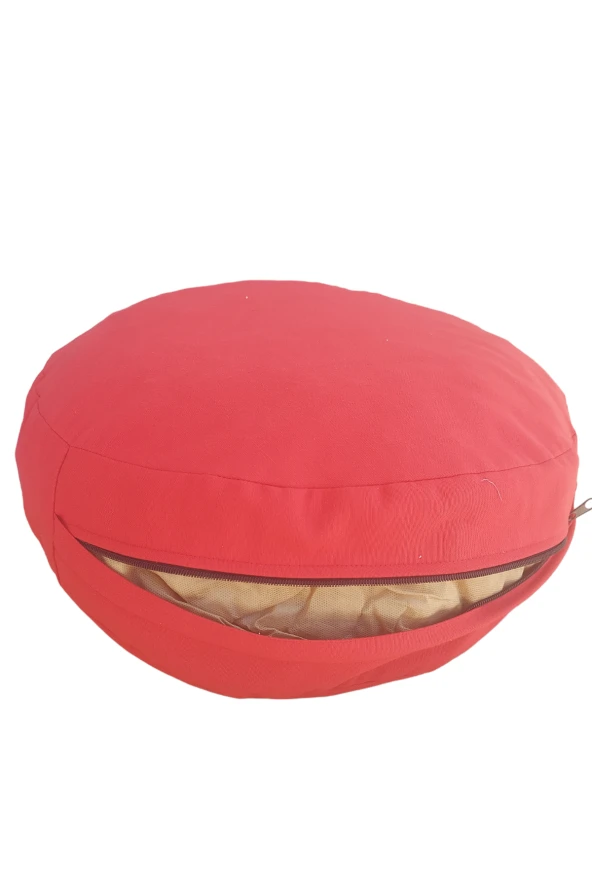 Mirzade yuvarlak puf minderi 45x45-kırmızı - Resim 3