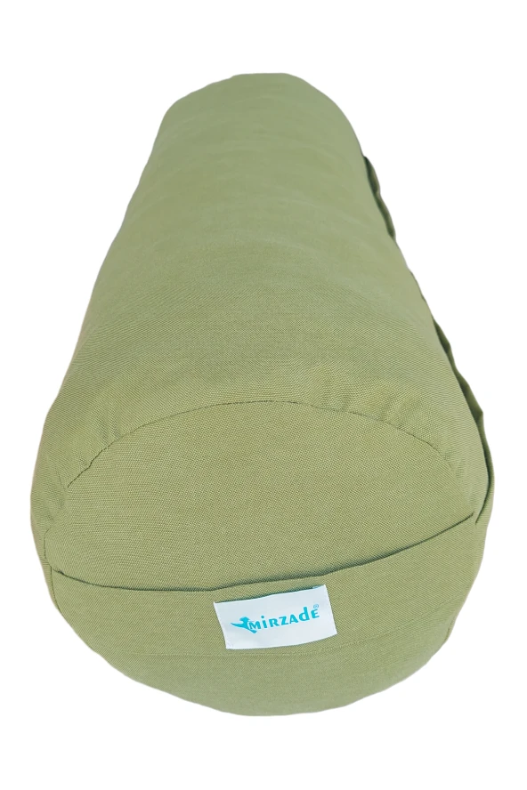 Mirzade silindir puf minderi 75x25-çimen yeşili - Resim 4