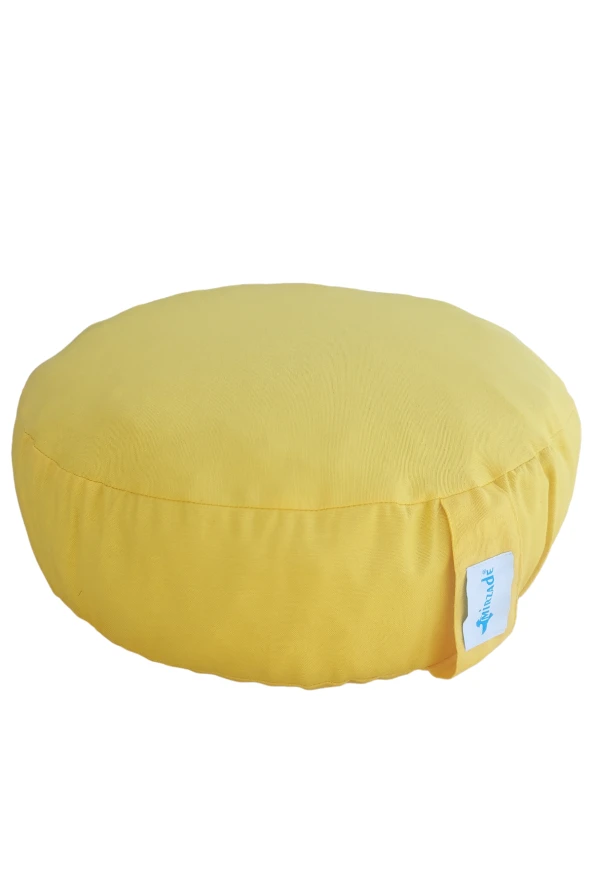 Mirzade yuvarlak puf minderi 45x45-sarı - Resim 3