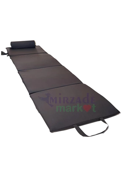 Mi̇rzade Lüks Plaj Mi̇nderi̇ Çanta Katlanir Su Geçi̇rmez-Koyu Gri̇ | Yastıklı, Fermuarlı, Çantalı Lüks Plaj Minderi – 50x180x3 cm - Resim 5