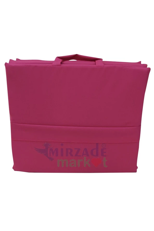 Mi̇rzade Lüks Plaj Mi̇nderi̇ Çanta Katlanir Su Geçi̇rmez-Pembe | Yastıklı, Fermuarlı, Çantalı Lüks Plaj Minderi – 50x180x3 cm - Resim 3
