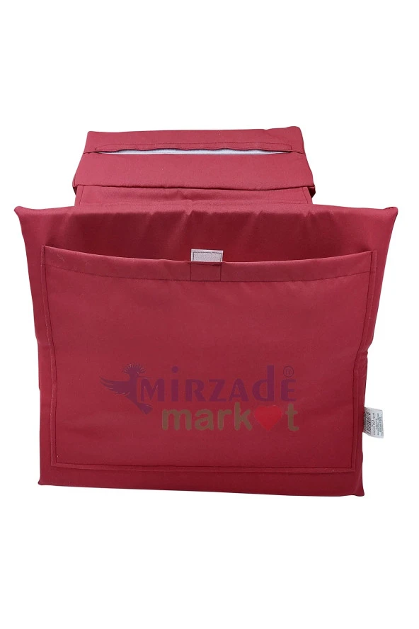 Mi̇rzade Lüks Plaj Mi̇nderi̇ Çanta Katlanir Su Geçi̇rmez-Bordo | Yastıklı, Fermuarlı, Çantalı Lüks Plaj Minderi – 50x180x3 cm - Resim 3