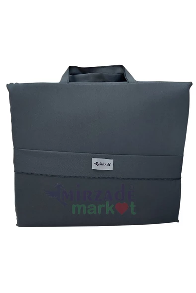 Mi̇rzade Lüks Plaj Mi̇nderi̇ Çanta Katlanir Su Geçi̇rmez-Koyu Gri̇ | Yastıklı, Fermuarlı, Çantalı Lüks Plaj Minderi – 50x180x3 cm - Resim 4